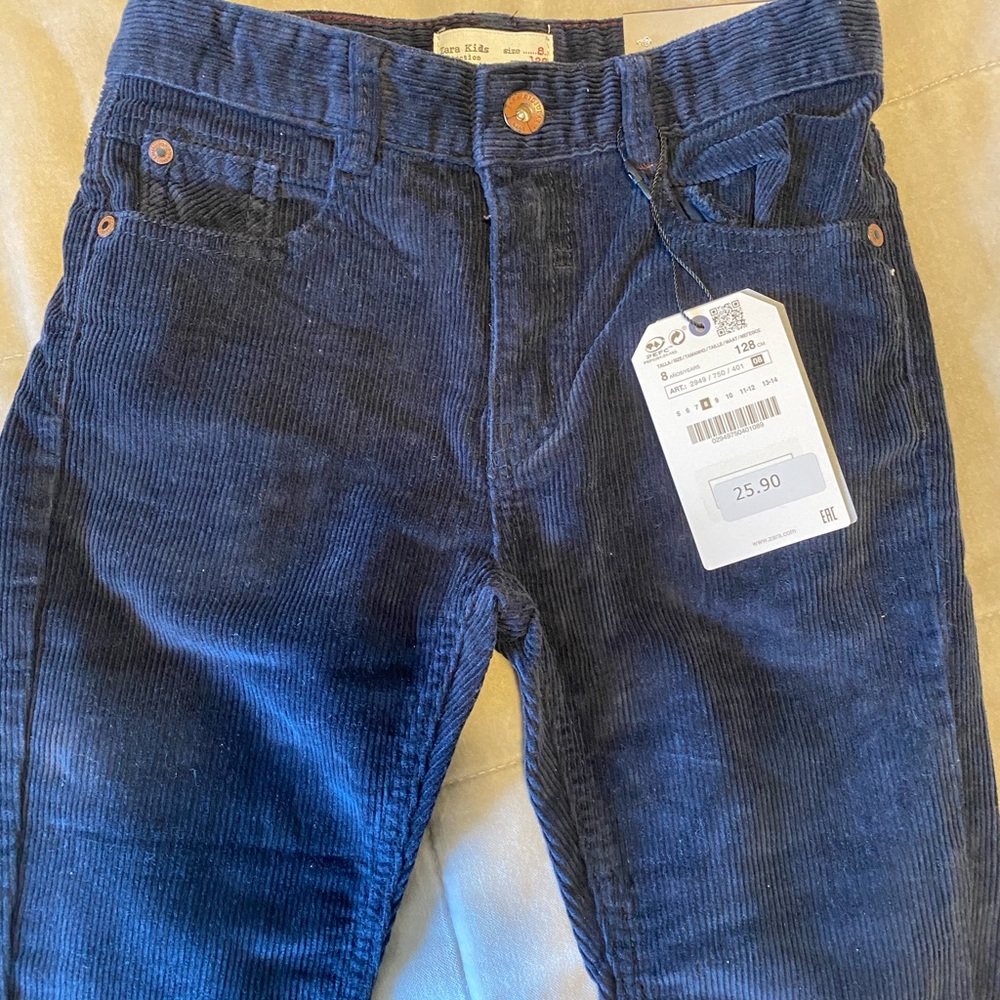 Boys corduroy pants -  navy blue.  Never worn.